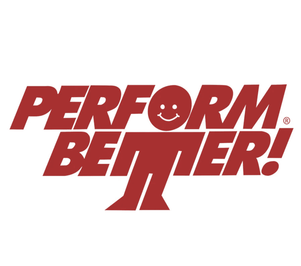Perform Better logo featuring bold red text with a smiling face, representing fitness and wellness for older adults.